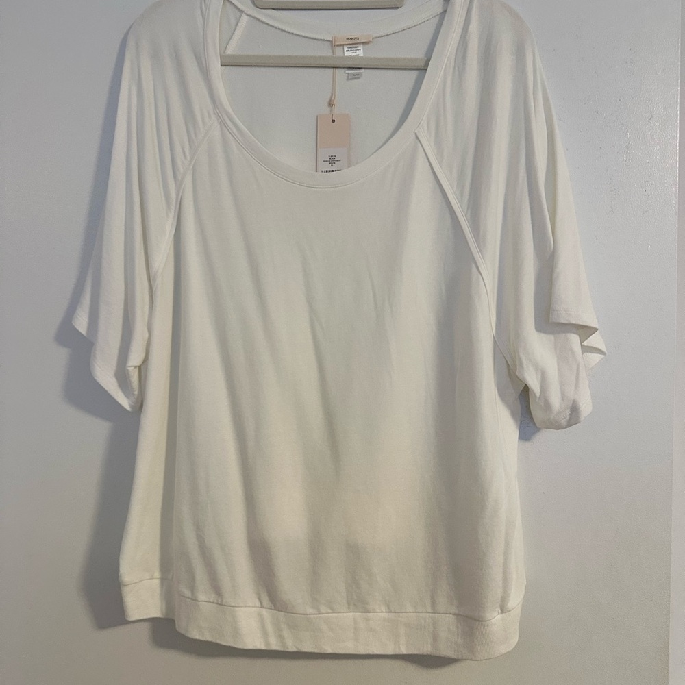 Eberjey Women's White Lightweight Blair Meadow Sweater
